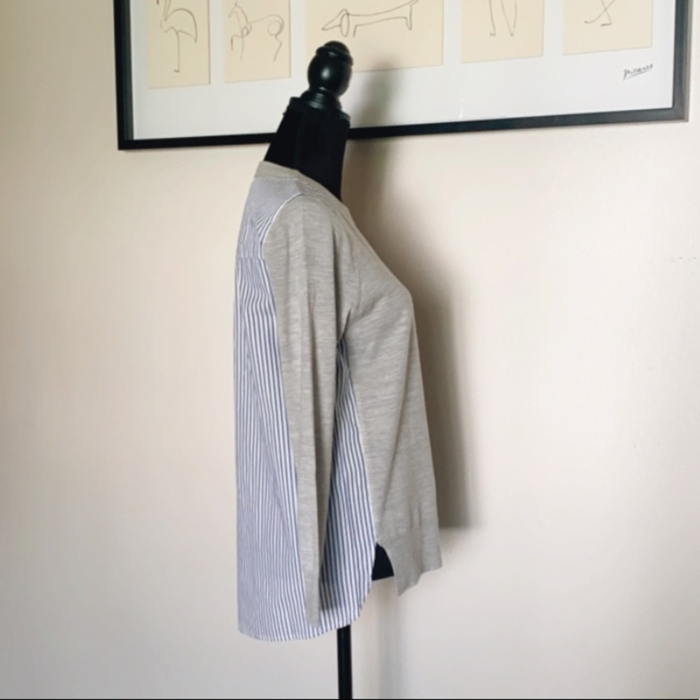 J. Crew Mixed Media Striped Merino wool sweater - Picture 3 of 9